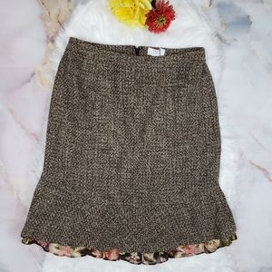 NWT Ann Taylor LOFT Tweed Skirt Flouncy
